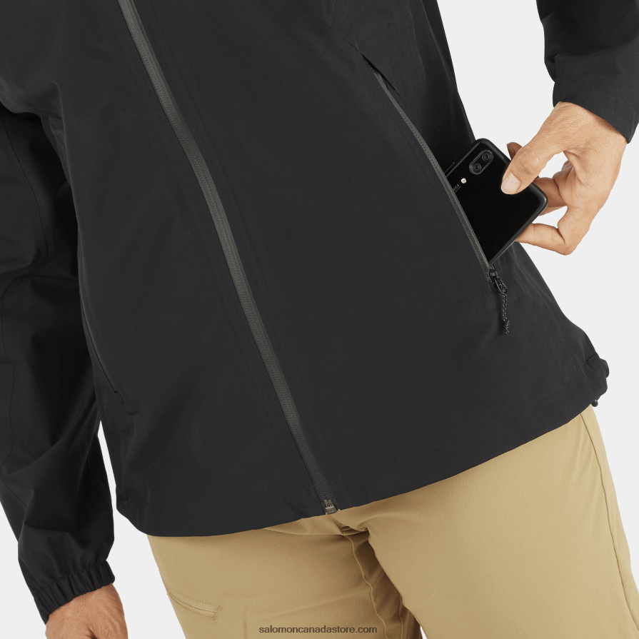 Women\'s Shell Jacket - Outline Gore-Tex 2.5L Salomon Deep Black X6B4FZ845