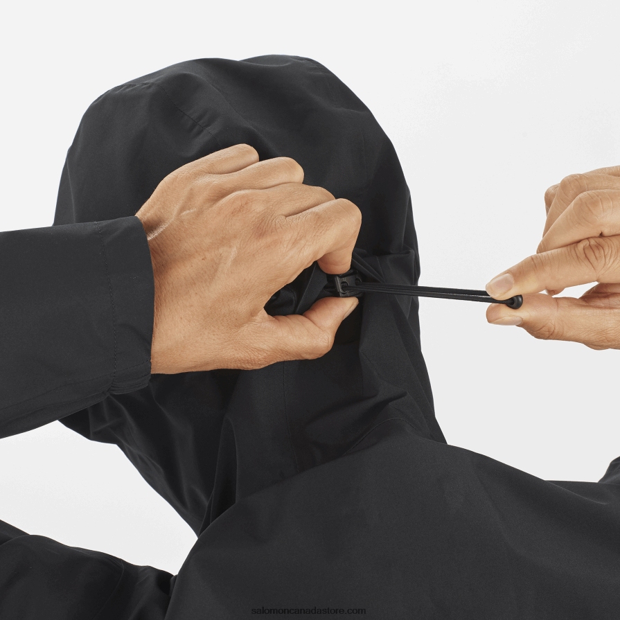 Women\'s Shell Jacket - Outline Gore-Tex 2.5L Salomon Deep Black X6B4FZ845