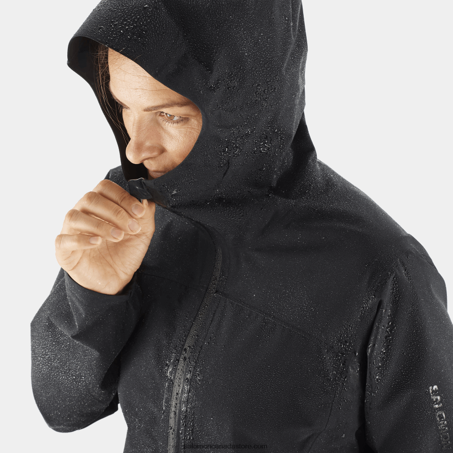 Women\'s Shell Jacket - Outline Gore-Tex 2.5L Salomon Deep Black X6B4FZ845