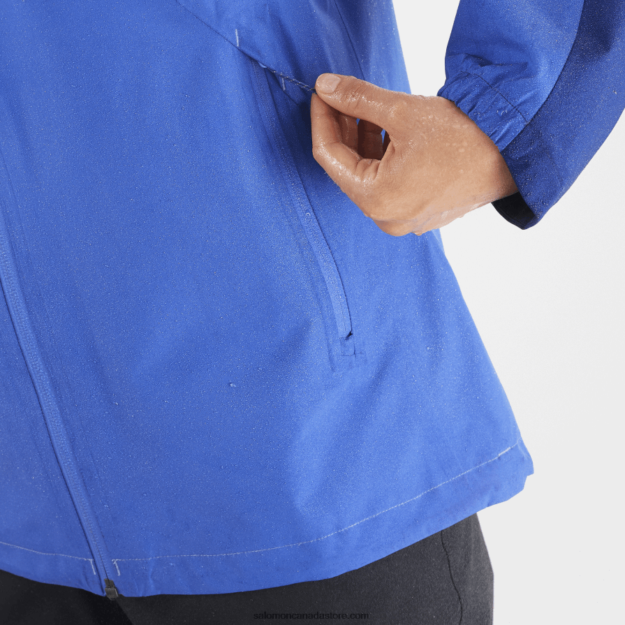 Women\'s Shell Jacket - Outline Gore-Tex 2.5L Salomon Nautical Blue/Navy Peony X6B4FZ847