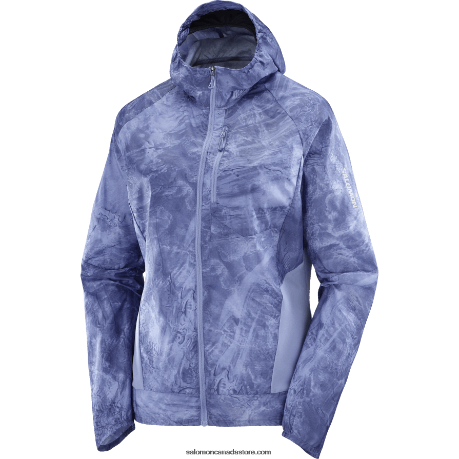 Women\'s Wind Jacket - Bonatti Cross Wind Salomon English Manor/Ao/Gray Blue X6B4FZ852