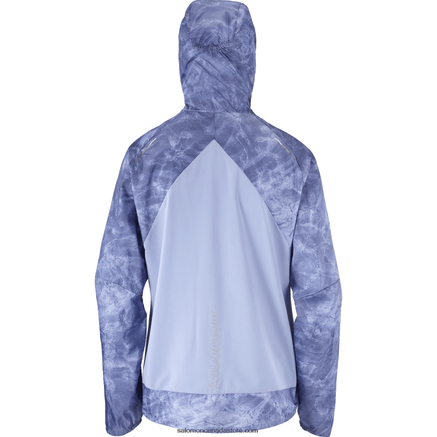 Women\'s Wind Jacket - Bonatti Cross Wind Salomon English Manor/Ao/Gray Blue X6B4FZ852