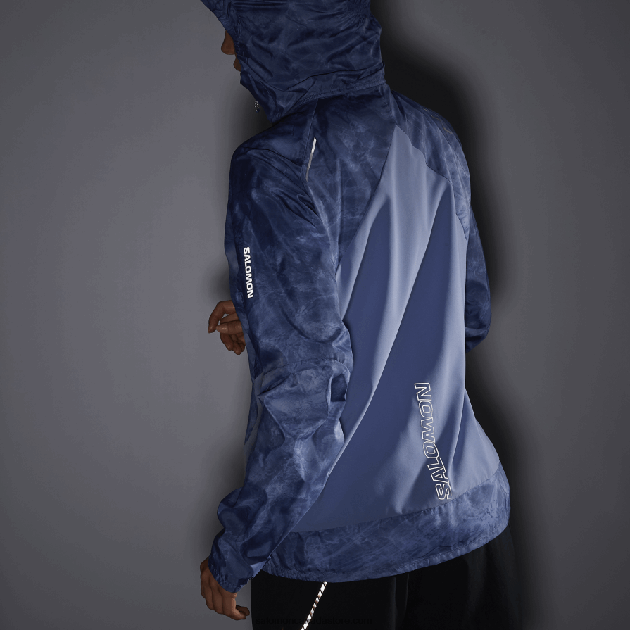 Women\'s Wind Jacket - Bonatti Cross Wind Salomon English Manor/Ao/Gray Blue X6B4FZ852