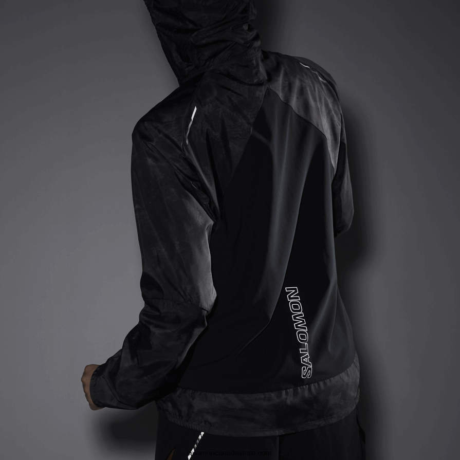 Women\'s Wind Jacket - Bonatti Cross Wind Salomon Periscope/Ao/Deep Black X6B4FZ854