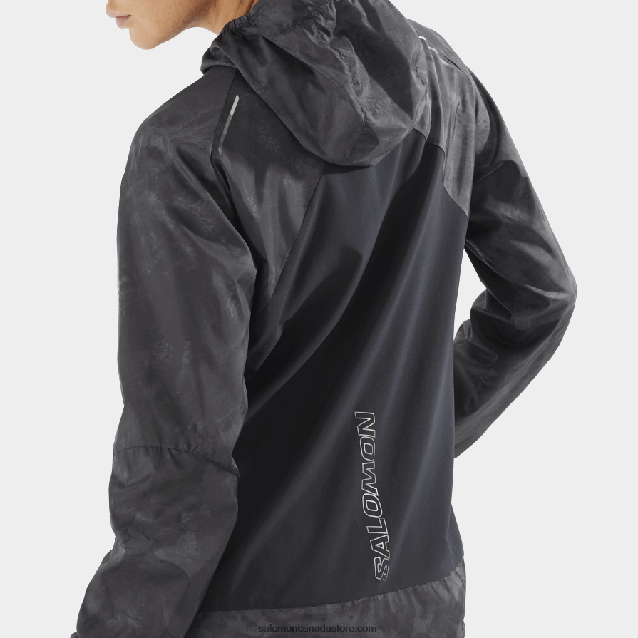 Women\'s Wind Jacket - Bonatti Cross Wind Salomon Periscope/Ao/Deep Black X6B4FZ854