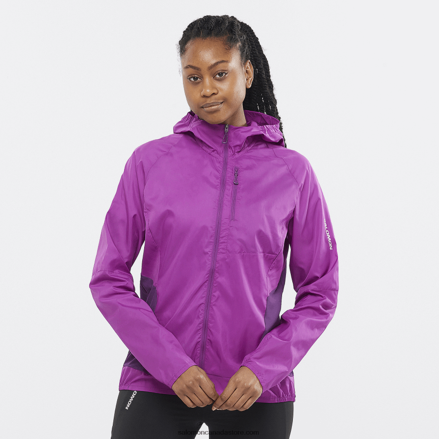 Women's Wind Jacket - Bonatti Cross Wind Salomon Sparkling Grape X6B4FZ856