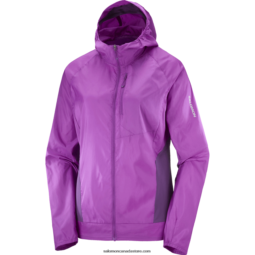 Women\'s Wind Jacket - Bonatti Cross Wind Salomon Sparkling Grape X6B4FZ856
