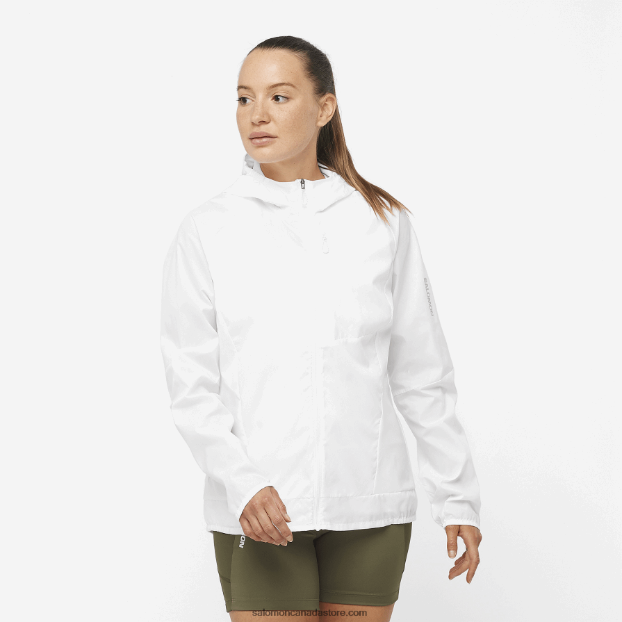 Women's Wind Jacket - Bonatti Cross Wind Salomon White X6B4FZ853