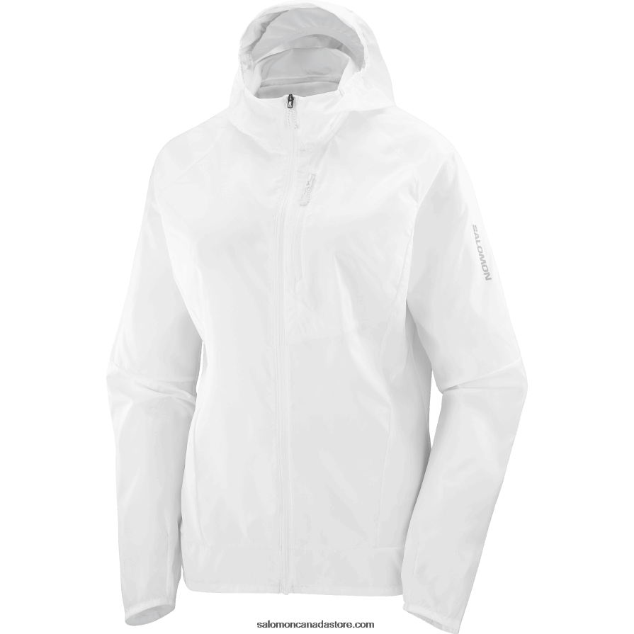 Women\'s Wind Jacket - Bonatti Cross Wind Salomon White X6B4FZ853