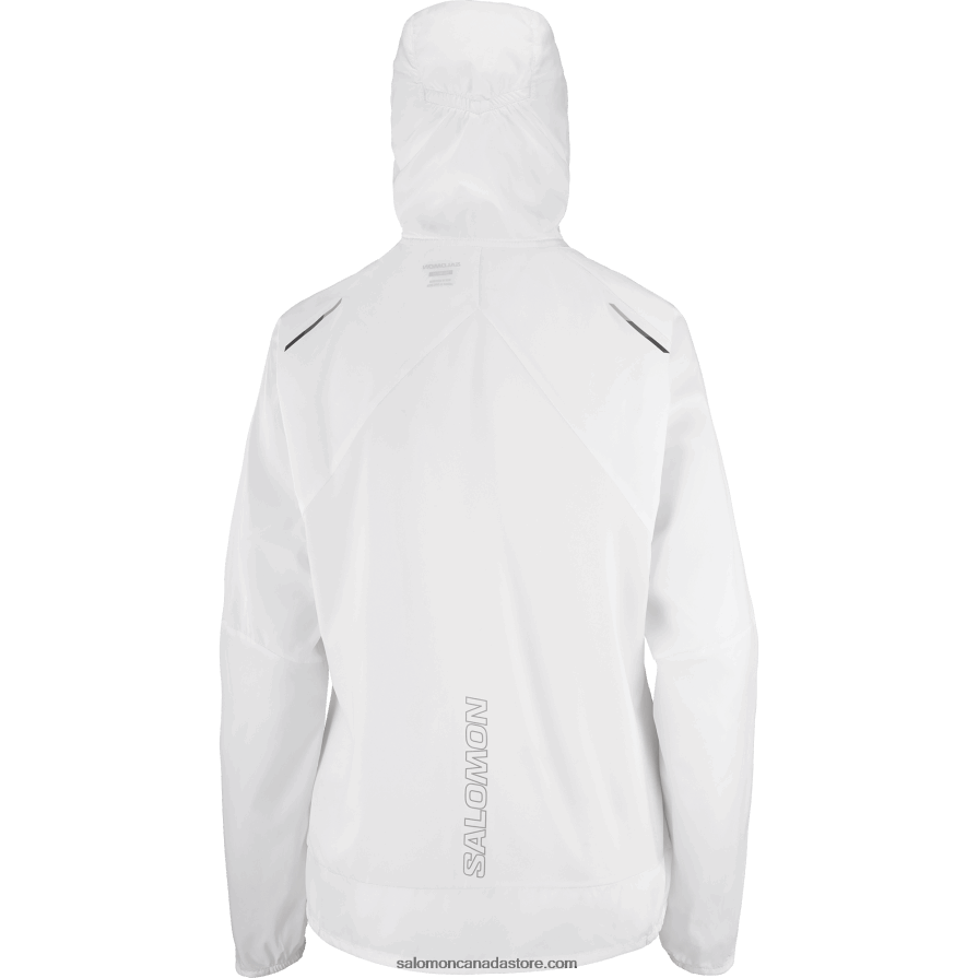 Women\'s Wind Jacket - Bonatti Cross Wind Salomon White X6B4FZ853