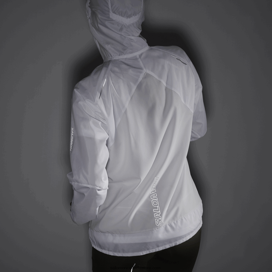 Women\'s Wind Jacket - Bonatti Cross Wind Salomon White X6B4FZ853