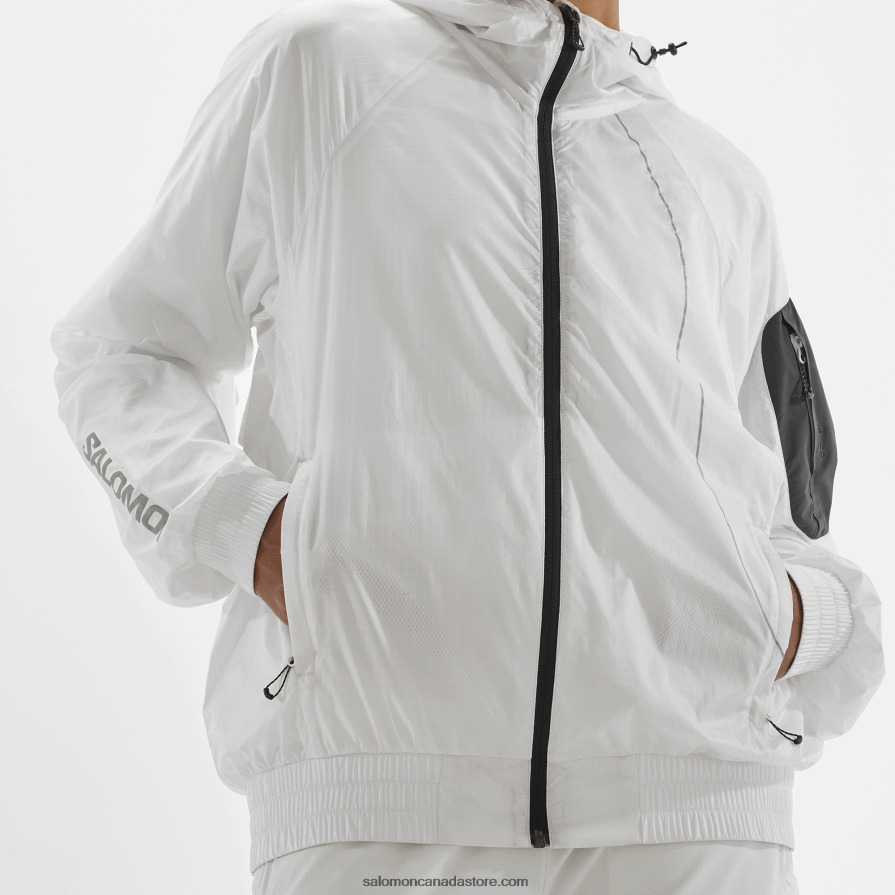 Women\'s Wind Jacket - Equipe Salomon White/Deep Black X6B4FZ833