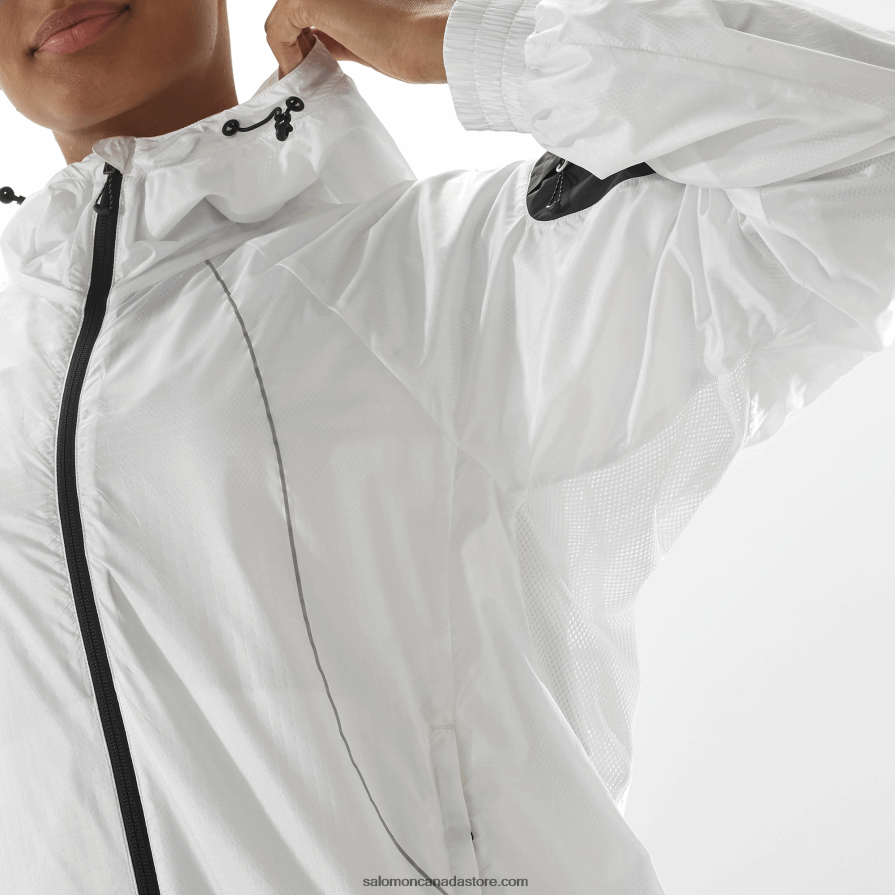 Women\'s Wind Jacket - Equipe Salomon White/Deep Black X6B4FZ833