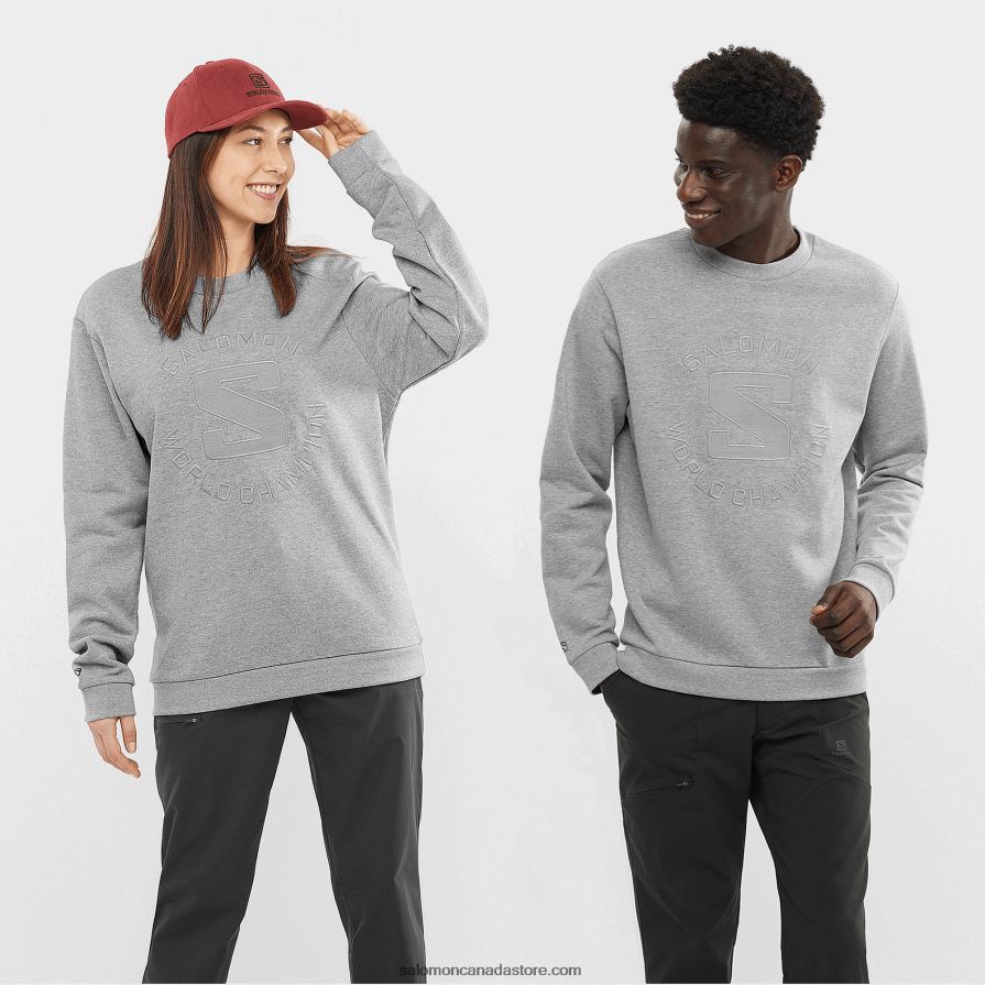 Women's Crewneck Pullover - Outlife Logo Summer Heather Salomon Mid Grey/Heather X6B4FZ869