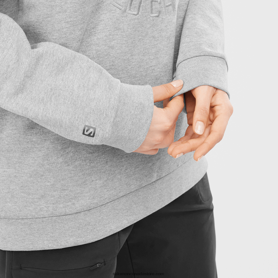 Women\'s Crewneck Pullover - Outlife Logo Summer Heather Salomon Mid Grey/Heather X6B4FZ869