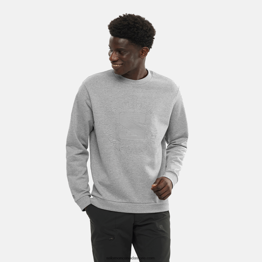 Women\'s Crewneck Pullover - Outlife Logo Summer Heather Salomon Mid Grey/Heather X6B4FZ869