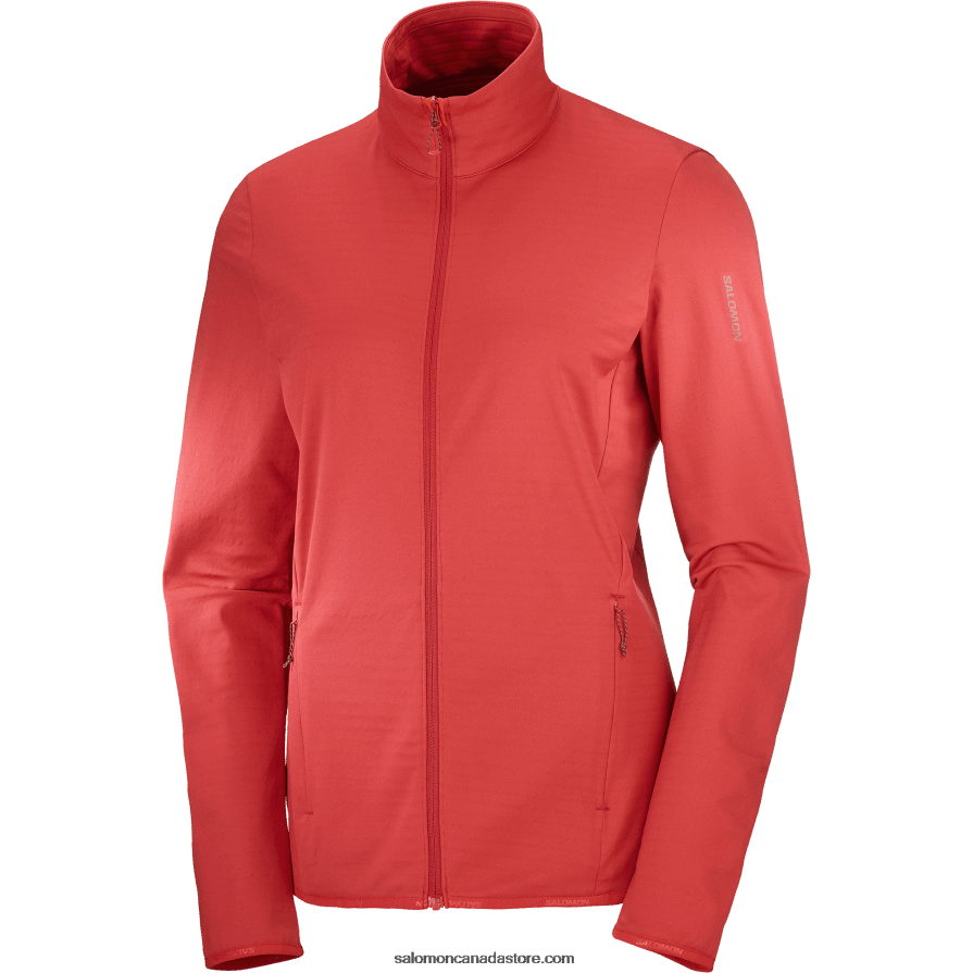 Women\'s Full Zip Midlayer Jacket - Essential Lightwarm Salomon Samba X6B4FZ868