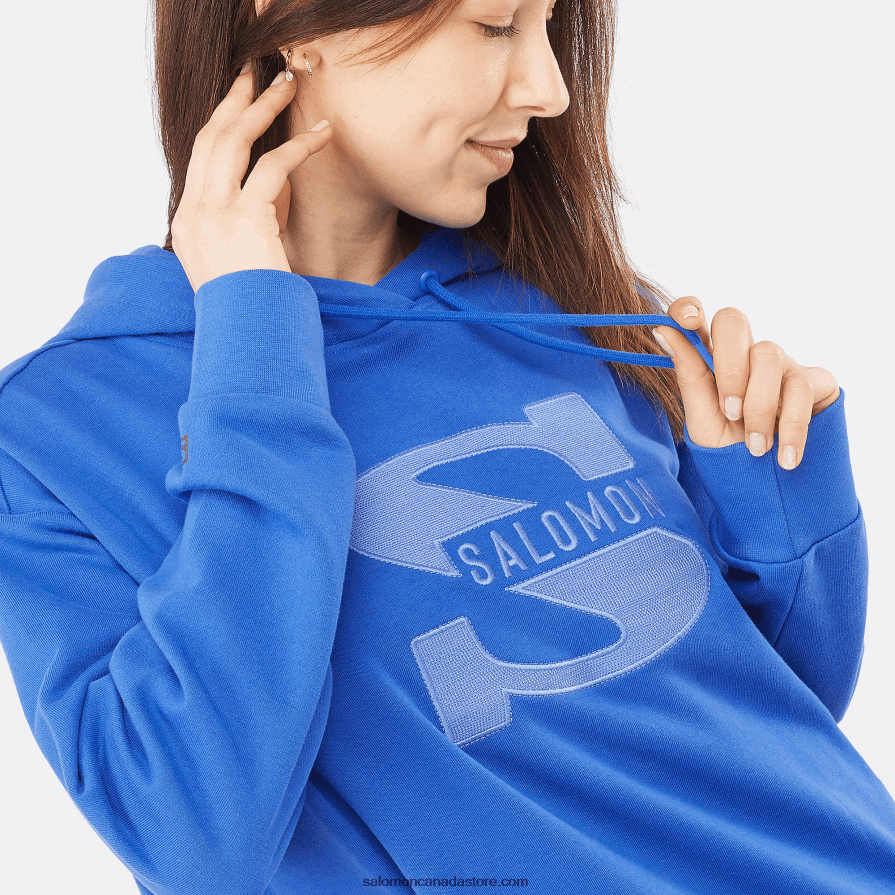 Women\'s Hooded Sweatshirt - Outlife Logo Pullover Hoodie W Summer Salomon Nautical Blue X6B4FZ874