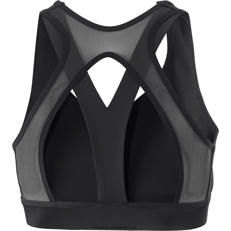 Women\'s Sports Bra - Cross Run Salomon Deep Black X6B4FZ936