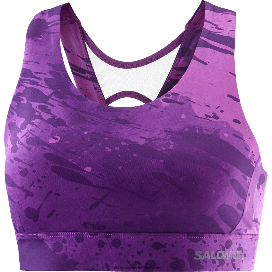 Women\'s Sports Bra - Cross Run Salomon Sparkling Grape/Ao X6B4FZ937