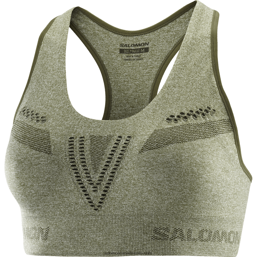 Women\'s Sports Bra - Essential Move On Seamless Salomon Grape Leaf/Heather X6B4FZ938