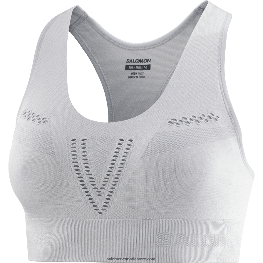 Women\'s Sports Bra - Essential Move On Seamless Salomon Oyster Mushroom/Heather X6B4FZ941