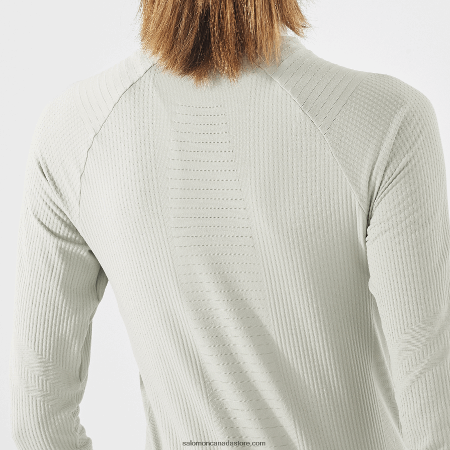 Women\'s Long Sleeve Baselayer - Essential Seamless Salomon Wrought Iron X6B4FZ923