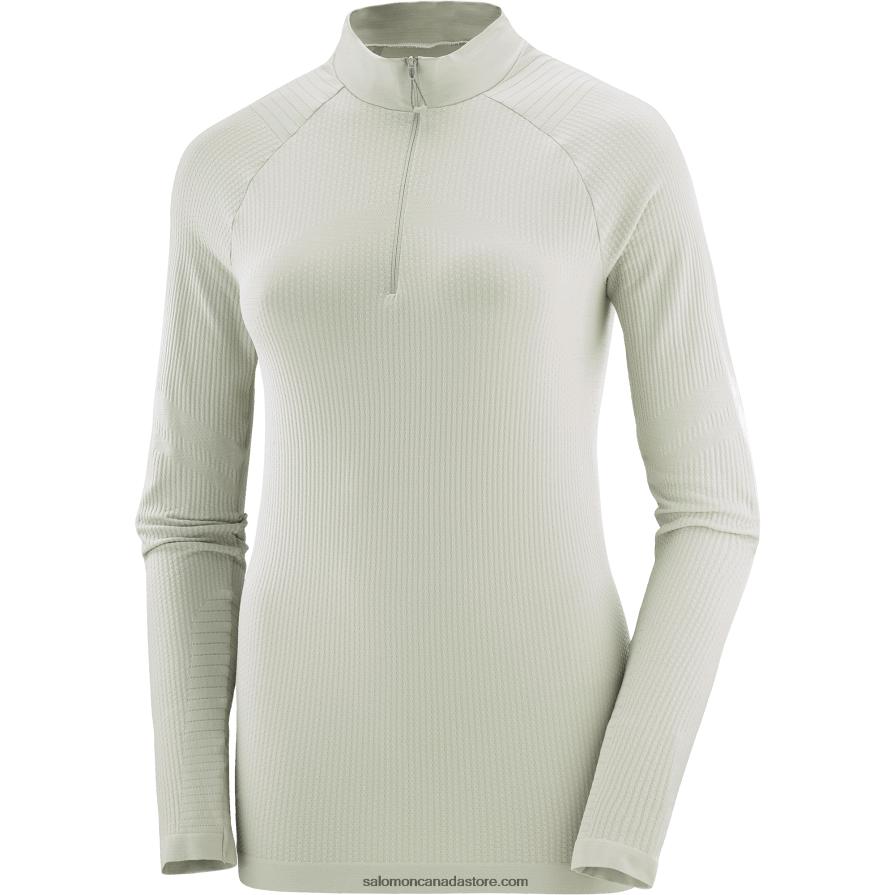 Women\'s Long Sleeve Baselayer - Essential Seamless Salomon Wrought Iron X6B4FZ923