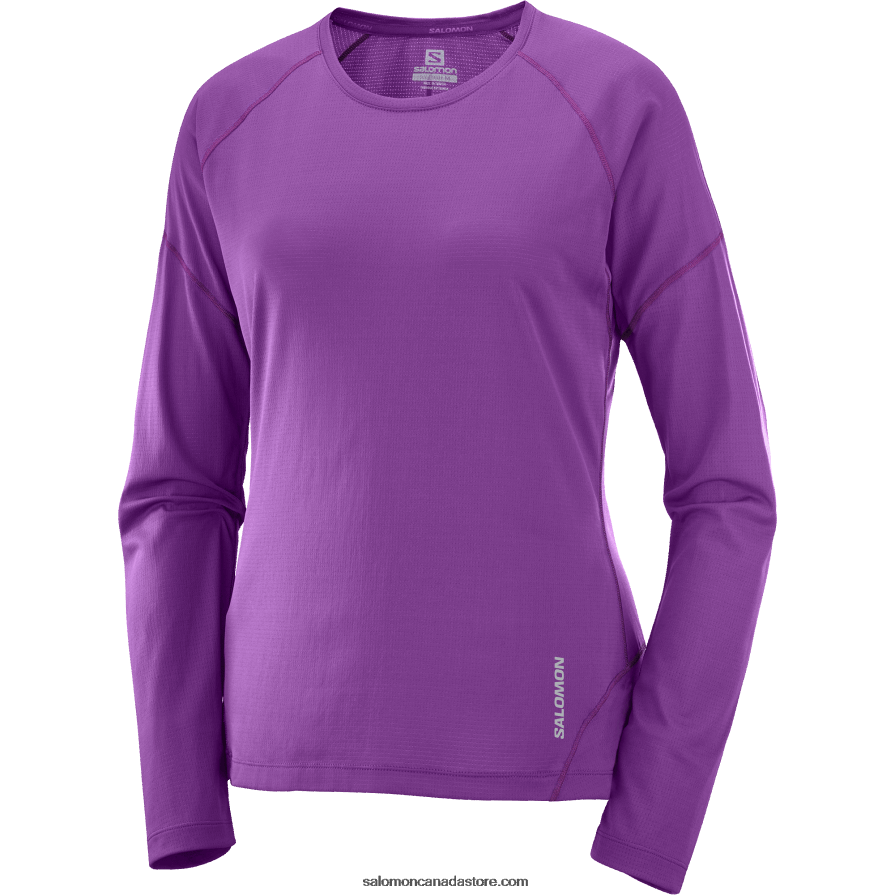 Women\'s Long Sleeve T-Shirt - Cross Run Salomon Crown Jewel X6B4FZ916