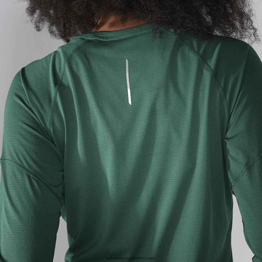 Women\'s Long Sleeve T-Shirt - Cross Run Salomon Ponderosa Pine X6B4FZ921