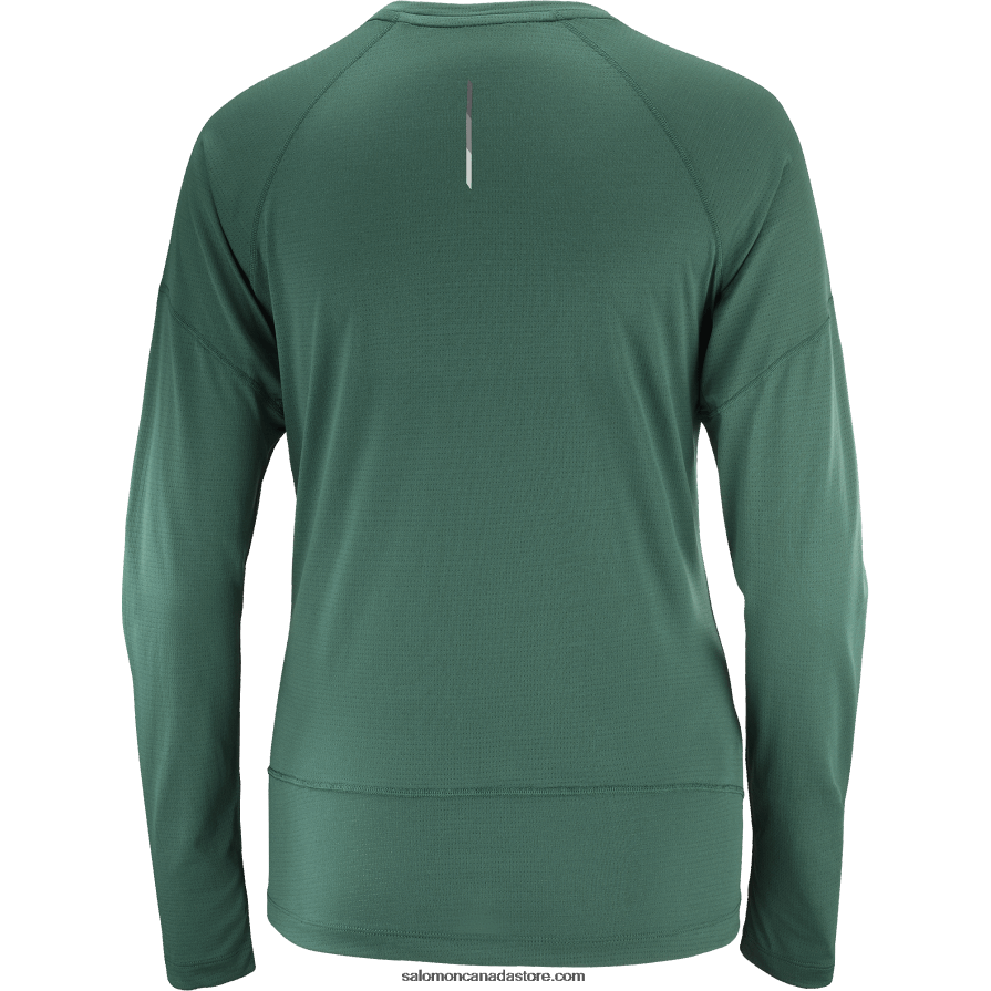 Women\'s Long Sleeve T-Shirt - Cross Run Salomon Ponderosa Pine X6B4FZ921