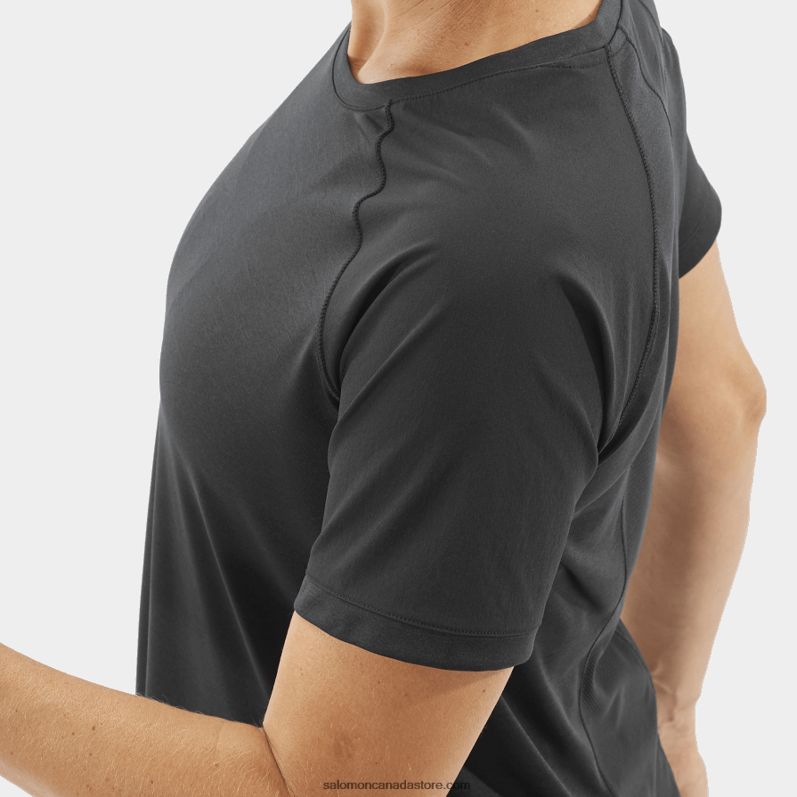 Women\'s Short Sleeve T-Shirt - Outline Salomon Deep Black X6B4FZ930