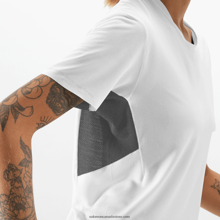 Women\'s Short Sleeve T-Shirt - Shortney Salomon White/Deep Black X6B4FZ911