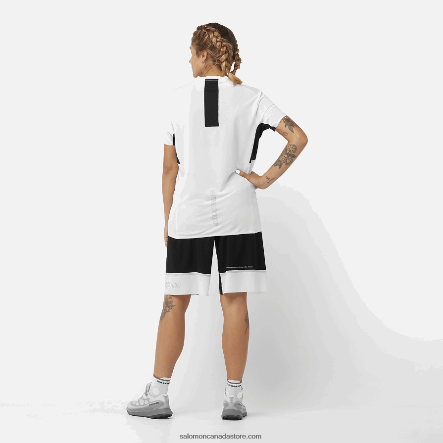 Women\'s Short Sleeve T-Shirt - Shortney Salomon White/Deep Black X6B4FZ911