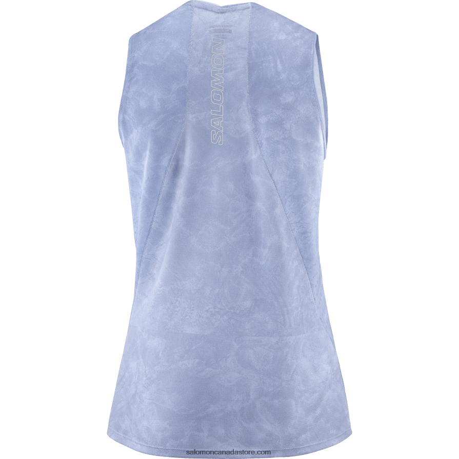 Women\'s Tank - Sense Aero Salomon Chambray Blue/English Manor X6B4FZ906