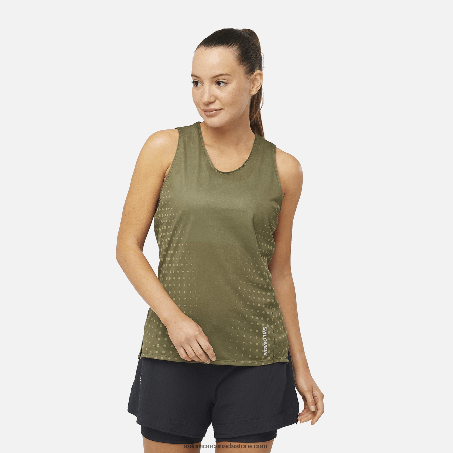 Women's Tank - Sense Aero Salomon Grape Leaf/Dusky Green X6B4FZ904